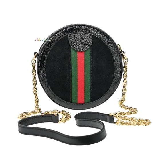 Gucci Ophidia Suede Round Cross Body Bag - Picture 3 of 11